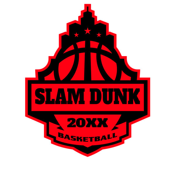 SLAM DUNK Basketball Logo Template Vignette