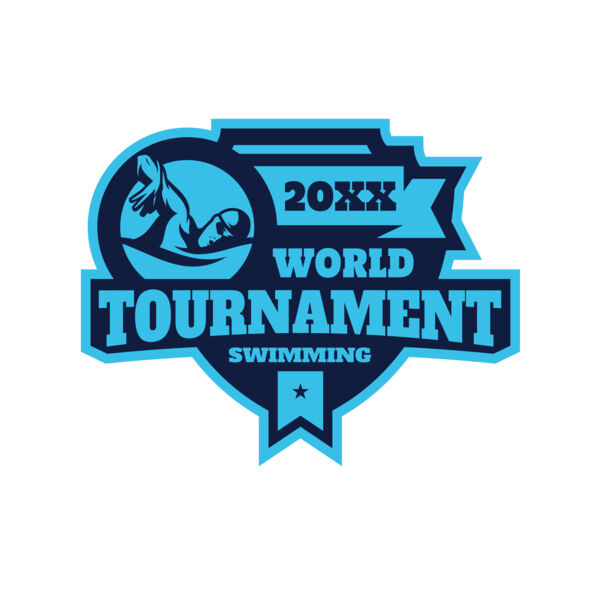 Tournament World  Swimming logo template Vignette
