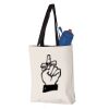 11L Canvas Tote with Contrast-Color Handles Vignette