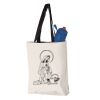 11L Canvas Tote with Contrast-Color Handles Vignette